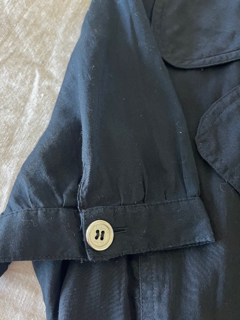 Black Burberry Pleated Wrap Dress - Picture 4 of 10